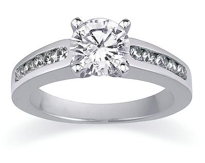 0.90 Carat Channel Set Diamond Engagement Ring