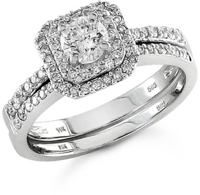 0.65 Carat Art Deco Diamond Wedding Ring
